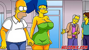 Cartone animato a tema Simpsons con la MILF più sexy del quartiere